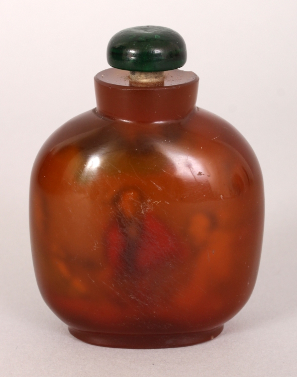 Agate style glass snuff bottle 3