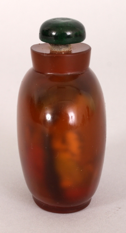 Agate style glass snuff bottle 3