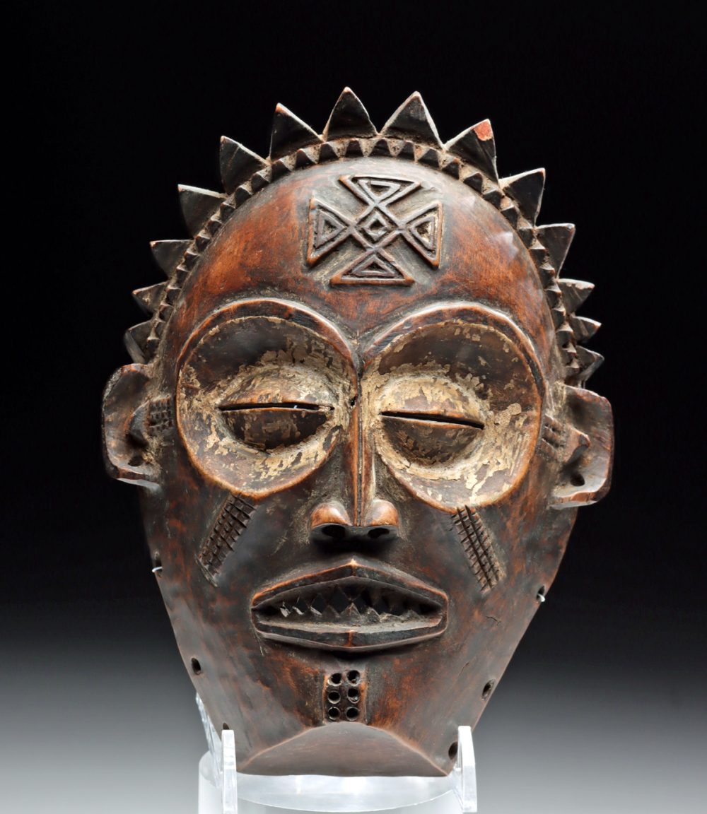 Hand Carved Wooden Face Mask Mwana Pwo