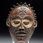 Hand Carved Wooden Face Mask Mwana Pwo